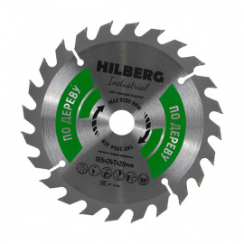 Диск пильный Hilberg Industrial HW165 по дереву 24 зуба 165х20 мм