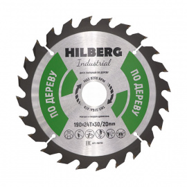 Диск пильный Hilberg Industrial HW191 по дереву 36 зубьев 190х30 мм