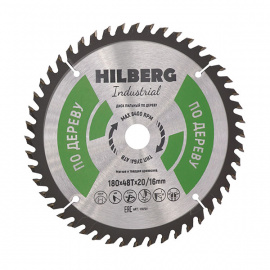 Диск пильный Hilberg Industrial HW181 по дереву 48 зубьев 180х20мм