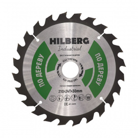 Диск пильный Hilberg Industrial HW210 по дереву 24 зуба 210х30 мм