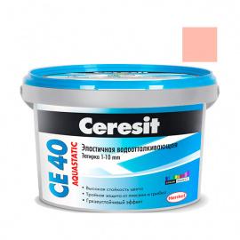 Затирка Ceresit CE 40 Aquastatic, эластичная, цвет розовый N34, 2 кг