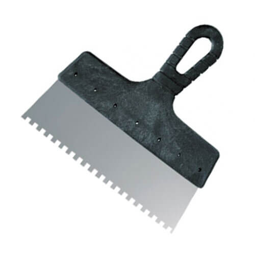 Шпатель зубчатый Putech нержавеющее полотно зуб 10х10 мм, 250 мм