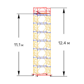 Вышка-тура строительная ВСП-250 2х2 м высота 12.4 м