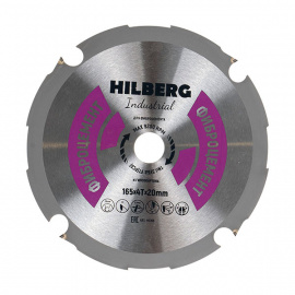 Диск пильный Hilberg Industrial Фиброцемент HC165 4 зуба 165х20 мм
