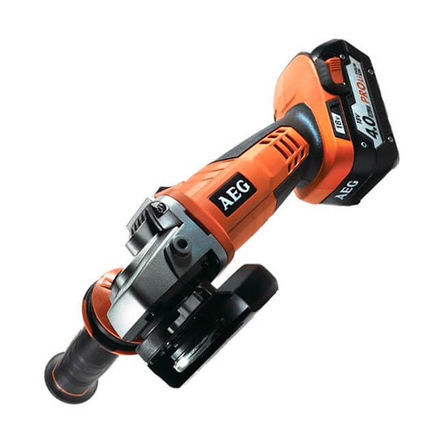 Аккумуляторная угловая шлифмашина (болгарка) AEG BEWS18-125Х LI-402C, 18 В, 125 мм