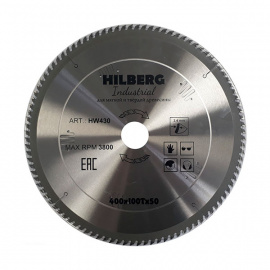 Диск пильный Hilberg Industrial HW430 по дереву 100 зубьев 400х50 мм