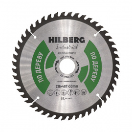 Диск пильный Hilberg Industrial HW217 по дереву 48 зубьев 216х30 мм