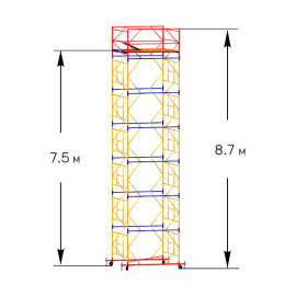 Вышка тура строительная ВСП-250 1.6х2 м высота 8.7 м