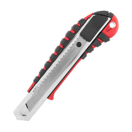 Нож строительный Matrix металлический, обрезиненный корпус 18 мм