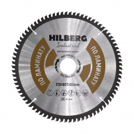 Диск пильный Hilberg Industrial HL210 по ламинату 80 зубьев 210х30 мм