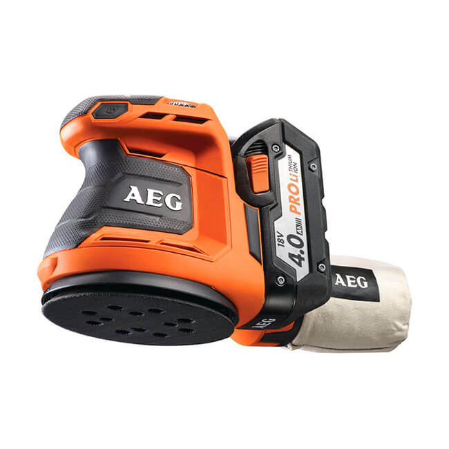 Шлифовальная машина аккумуляторная AEG BEX18-125-0 эксцентриковая, 18 В, 2,0 Ач, Ø125 мм