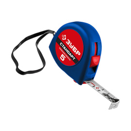 Рулетка измерительная Зубр Cтандарт корпус с резиновым напылением 5 м