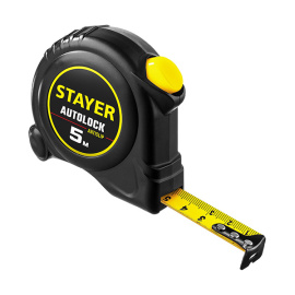 Рулетка измерительная Stayer Autolock с автостопом 19 мм, 5 м
