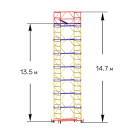 Вышка тура строительная ВСП-250 1.2х2 м высота 14.7 м