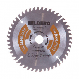 Диск пильный Hilberg Industrial HL160 по ламинату 48 зубьев 160х20 мм