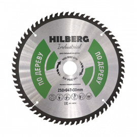Диск пильный Hilberg Industrial HW252 по дереву 64 зуба 250х30 мм