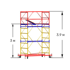 Вышка-тура строительная ВСП-250 1.2х2 м высота 3.9 м