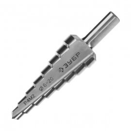 Сверло по металлу ступенчатое Зубр Мастер быстрорежущая сталь 6-20 мм