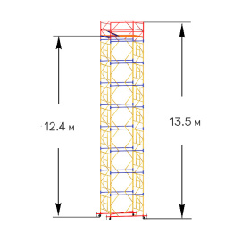 Вышка тура строительная ВСП-250 1.6х2 м высота 13.5 м