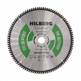 Диск пильный Hilberg Industrial HW307 по дереву 100 зубьев 305х30 мм