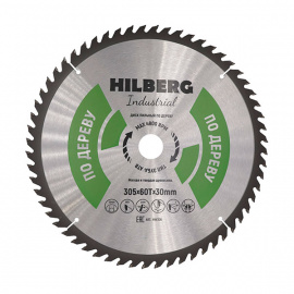 Диск пильный Hilberg Industrial HW306 по дереву 60 зубьев 305х30 мм