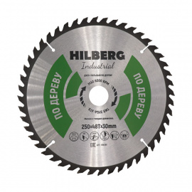 Диск пильный Hilberg Industrial HW251 по дереву 48 зубьев 250х30 мм