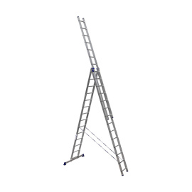 Лестница трехсекционная Alumet HS3 6314 универсальная 3х14 алюминиевая 10,11 м