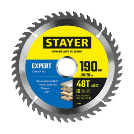 Диск пильный Stayer Expert по дереву 48 зубьев 190х30 мм