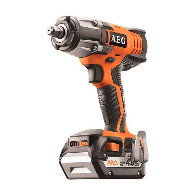 Гайковерт аккумуляторный ударный AEG BSS 18C12Z LI-402C, 18 В, 4,0 Ач