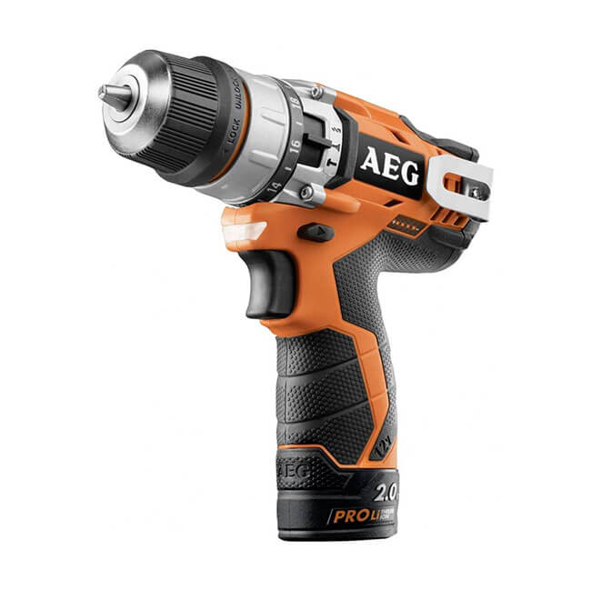 Дрель аккумуляторная ударная AEG BSB12C2 LI-202B, 12 В, 2,0 Ач