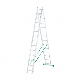 Лестница двухсекционная Высота 2х15 алюминиевая 7.40 м