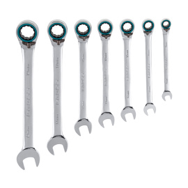 Ключи комбинированные в наборе Gross с трещоткой реверсивные 8-19 мм, 7 предметов
