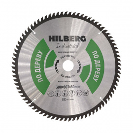 Диск пильный Hilberg Industrial HW302 по дереву 80 зубьев 300х30 мм