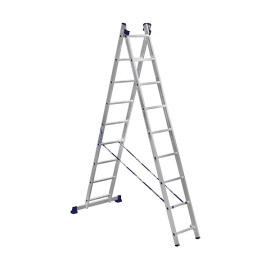 Лестница двухсекционная Alumet H2 5209 универсальная 2х9 алюминиевая 4.2 м