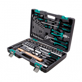 Набор инструментов Stels в кейсе 1/2"+1/4", 76 предметов
