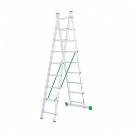 Лестница двухсекционная Высота 2х9 алюминиевая 3.95 м