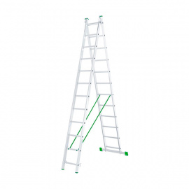 Лестница двухсекционная Высота 2х12 алюминиевая 5.72 м