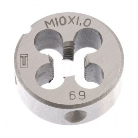 Плашка ручная Сибртех для внешней резьбы М10х1