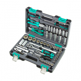 Набор инструментов Stels в кейсе 1/2"+1/4", 69 предметов