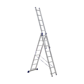 Лестница трехсекционная Alumet H3 5308 универсальная 3х8 алюминиевая 5,1 м