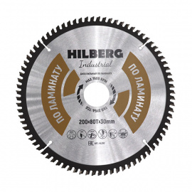 Диск пильный Hilberg Industrial HL200 по ламинату 80 зубьев 200х30 мм