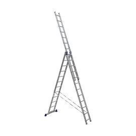 Лестница трехсекционная Alumet H3 5312 универсальная 3х12 алюминиевая 7,89 м