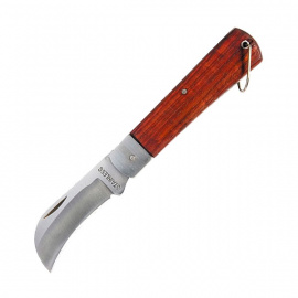 Нож складной Sparta загнутое лезвие с деревянной ручкой 200 мм