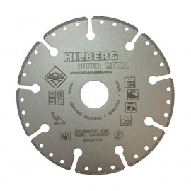 Диск с вальфрамно-карбитной крошкой  Hilberg Super Metal сегментный 125 мм