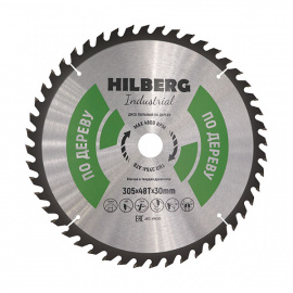 Диск пильный Hilberg Industrial HW305 по дереву 48 зубьев 305х30 мм