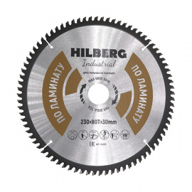 Диск пильный Hilberg Industrial HL230 по ламинату 80 зубьев 230х30 мм