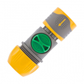 Соединитель для шланга Palisad Luxe универсальный с переключателем 1/2"-3/4"