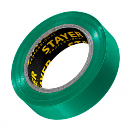 Лента изоляционная Stayer Protect-10 электроизоляционная ПВХ зеленая 15 мм х 10 м