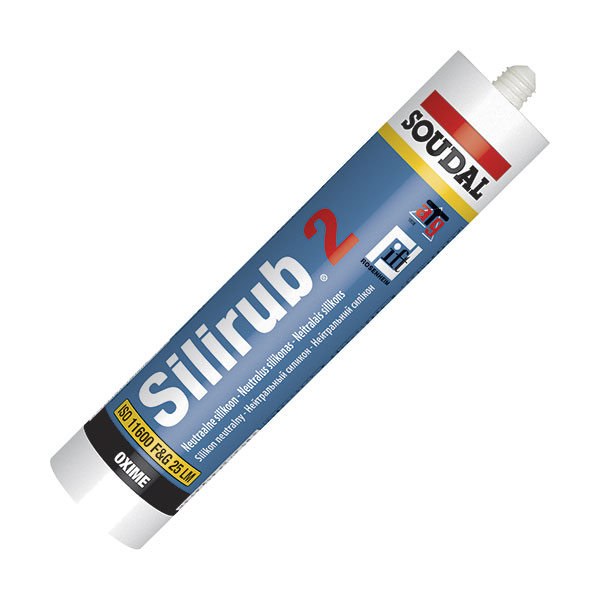 Герметик силиконовый Soudal Silirub 2 нейтральный, алюминий 300 мл