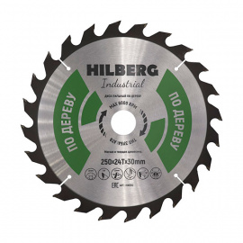 Диск пильный Hilberg Industrial HW250 по дереву 24 зуба 250х30 мм